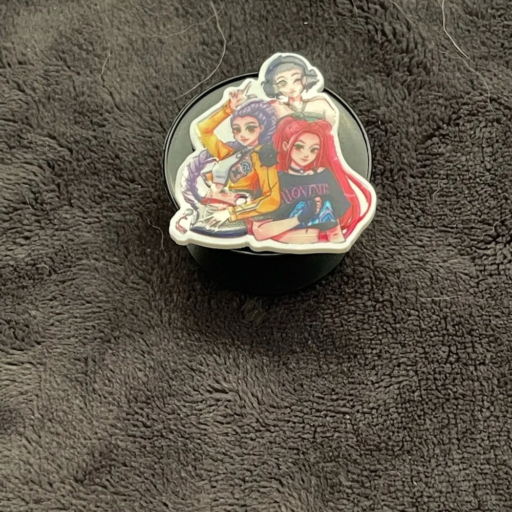Anime Character Sticker on phone accessory